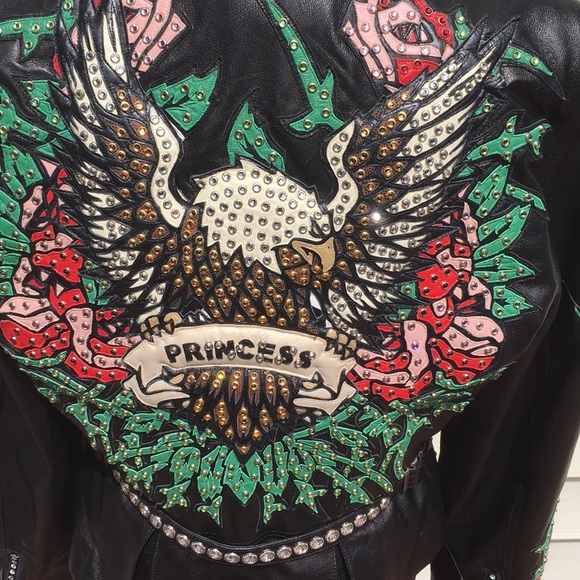 RARE Kippy Motorcycle custom biker leather jacket - Picture 6 of 8